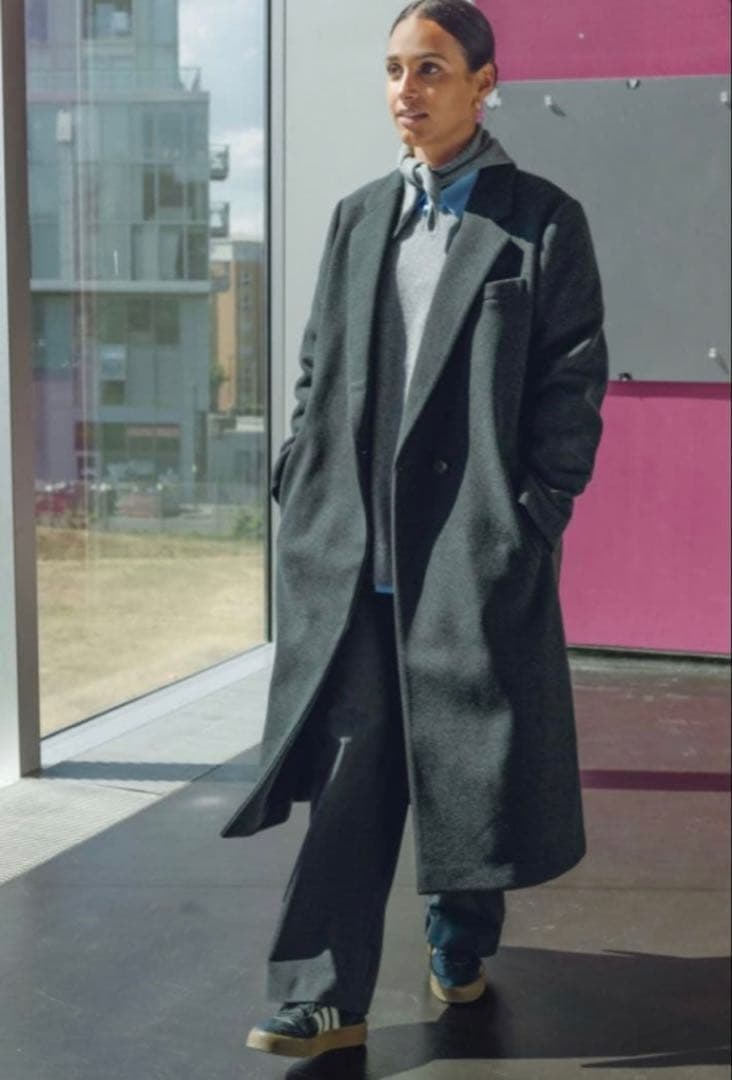 UNIQLO Cロングコート XLサイズ 男女兼用 ダークグレー - メルカリ