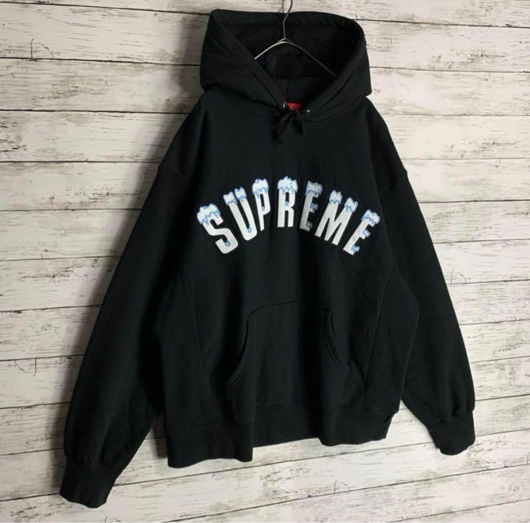 後藤真希着用モデル】シュプリーム パーカー 雪 刺繍ロゴ 即完売 入手
