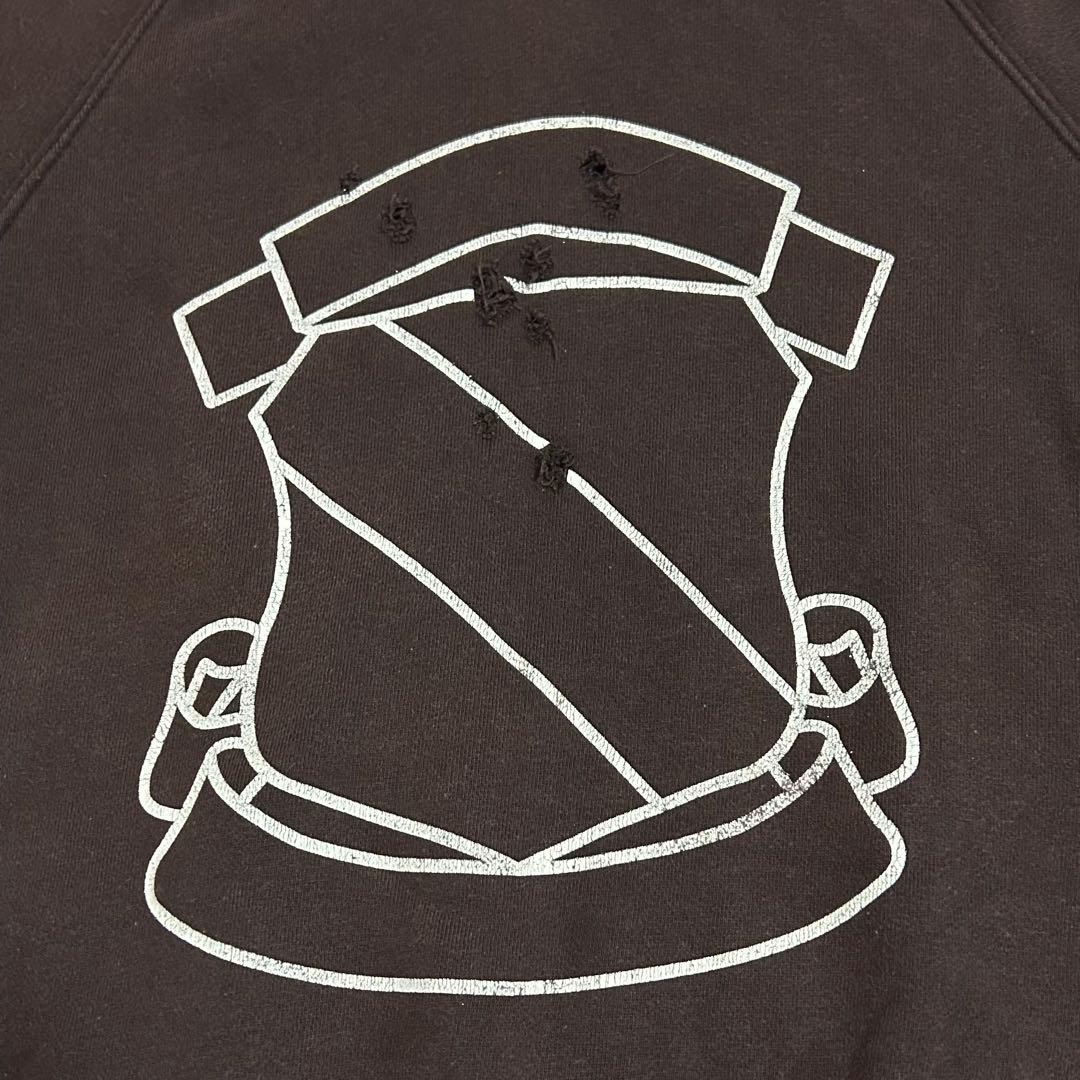 01AW Number Nine 散弾銃ダメージ加工エンブレムパーカー 宮下期