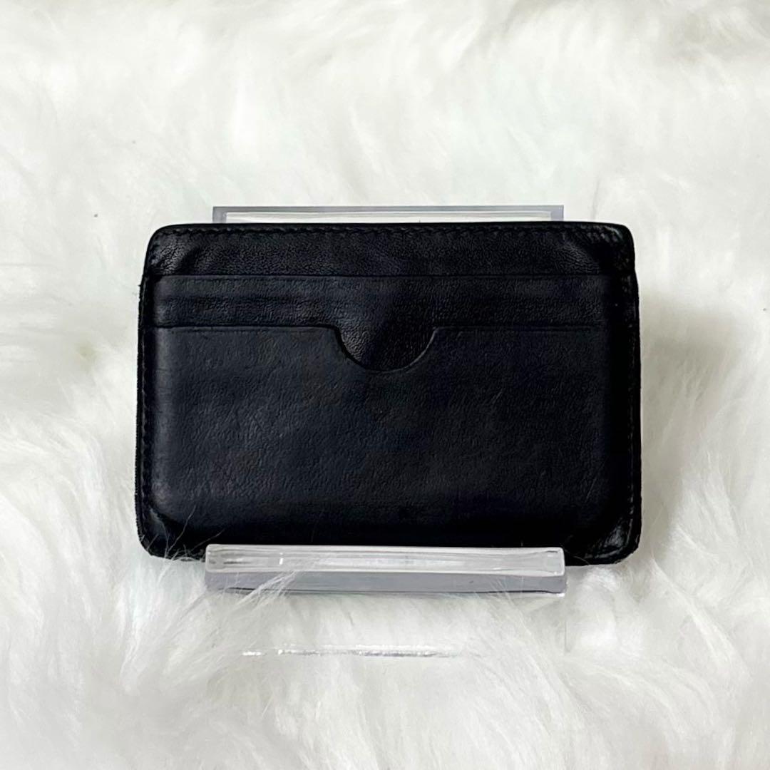 美品】LOEWE カードケース パスケース レザー アナグラム 型押し 黒