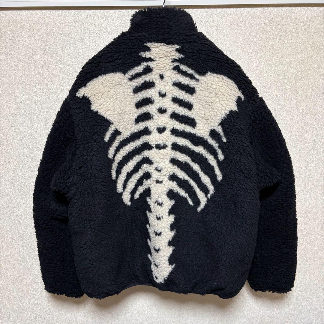 KAPITAL BONE柄ボアフリースリバーシブルブルゾン キャピタル ボーン