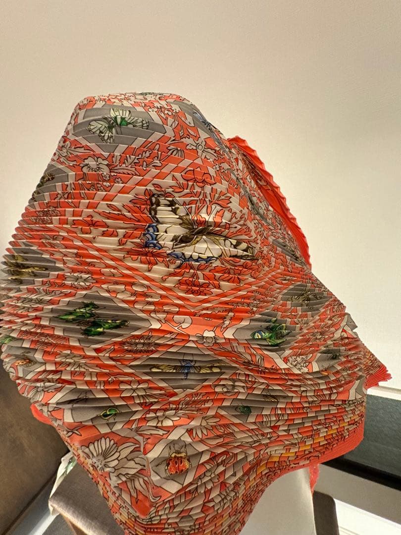 エルメスHermesプリーツスカーフ夏の宝石joyaux de l'eteピンク