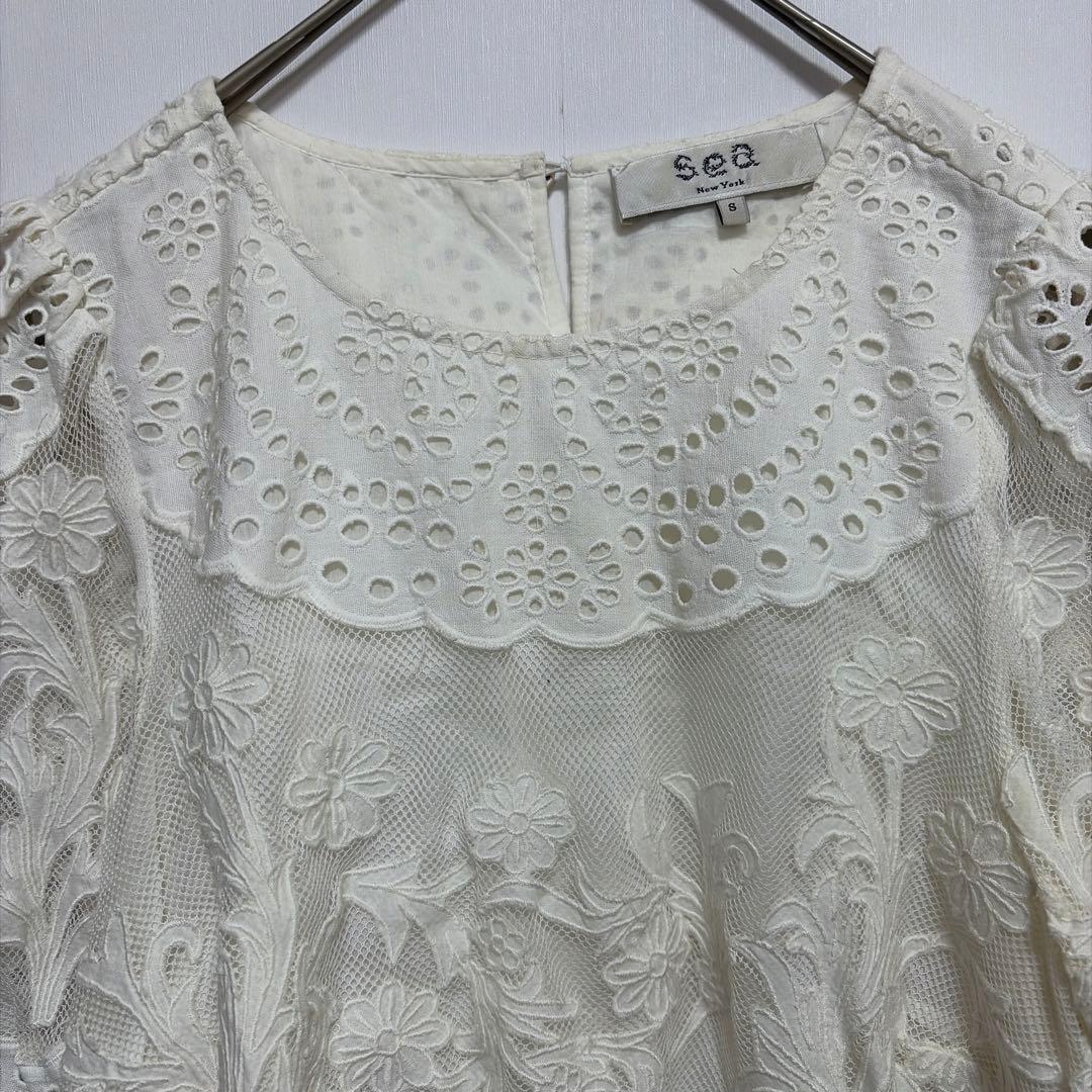 Sea New York シーニューヨーク ブラウス レース リネン 白 S - メルカリ