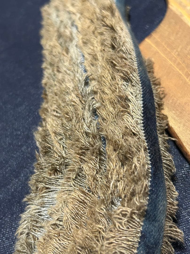 もふもふカラフル染め裂きデニムリボンNo.828 - メルカリ