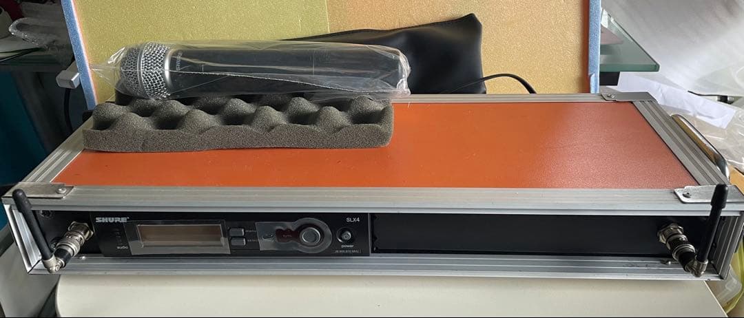 SHURE SLX4 -SM 58 ワイヤレスマイクセット ラックおまけ
