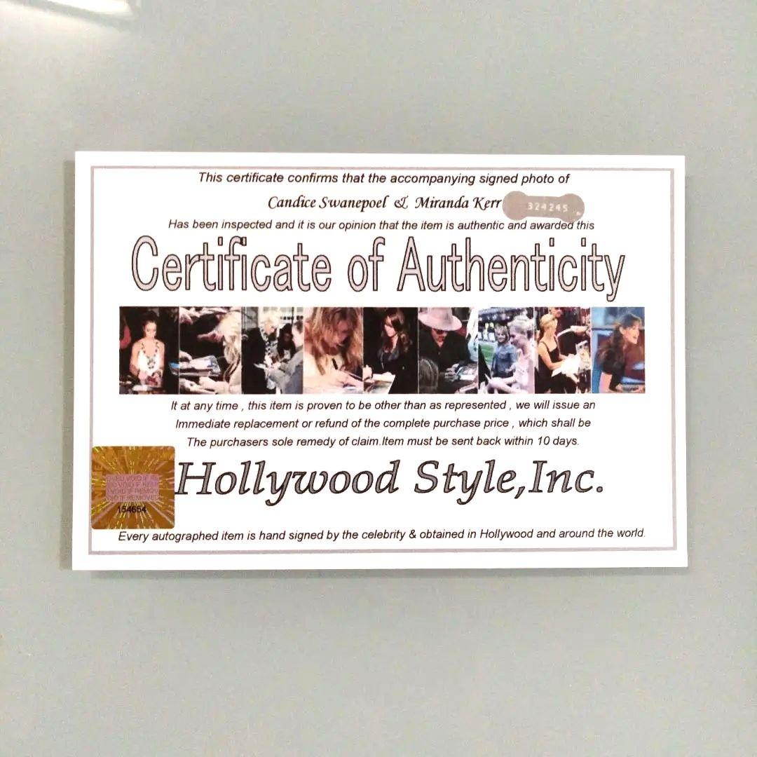 ミランダ・カーとキャンディス・スワンポール直筆サイン入り超 大型
