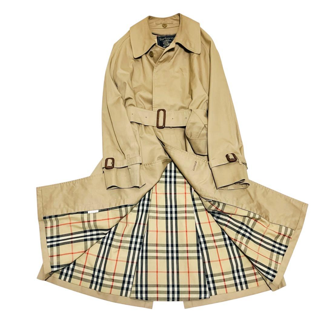 バーバリー トレンチコート ノバチェック ベルト付 ベージュ ステン