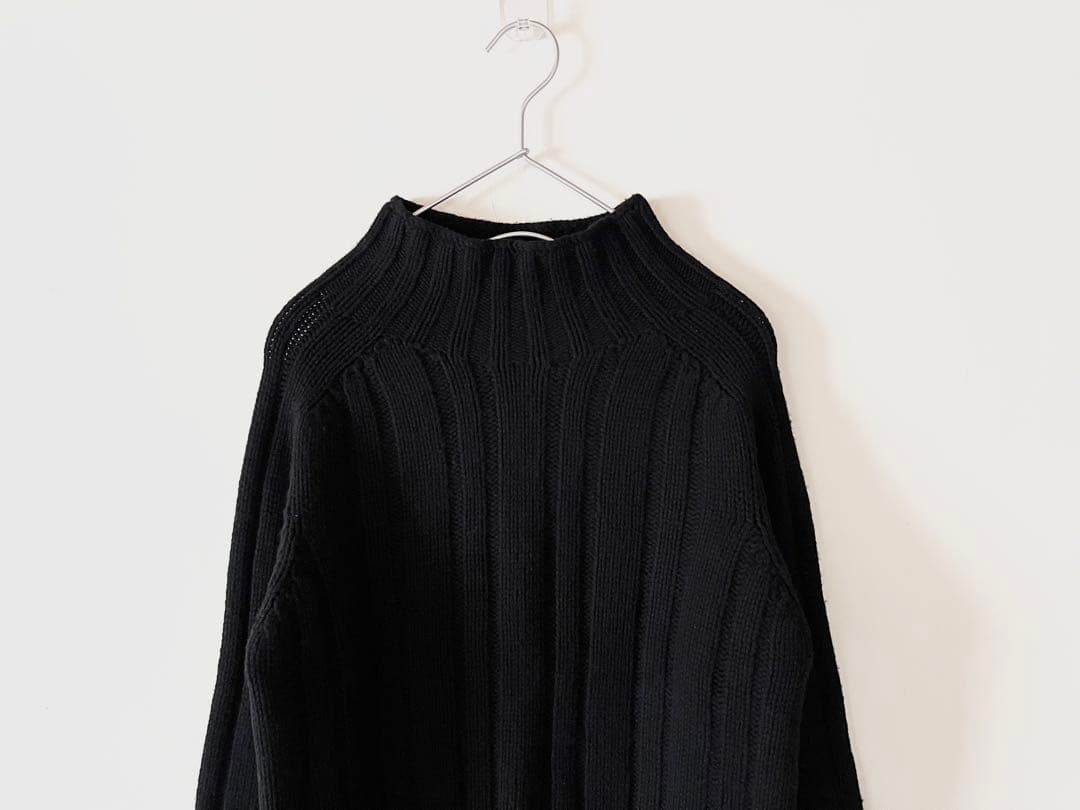 マーガレットハウエル ハイネックリブニット 5.6万 スコットランド製