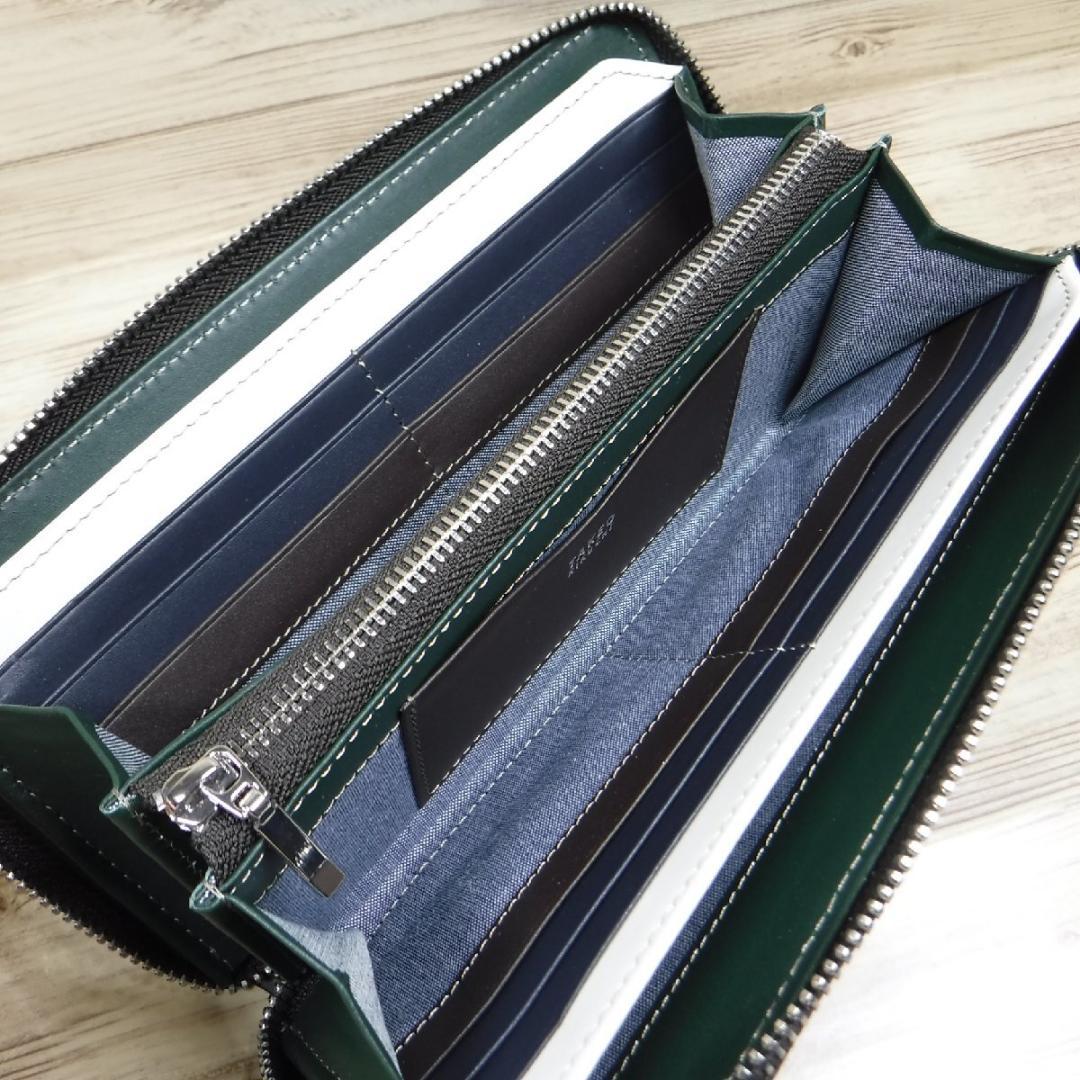 タケオキクチ 定価22000円 ラウンドファスナー長財布 イタリアンレザー