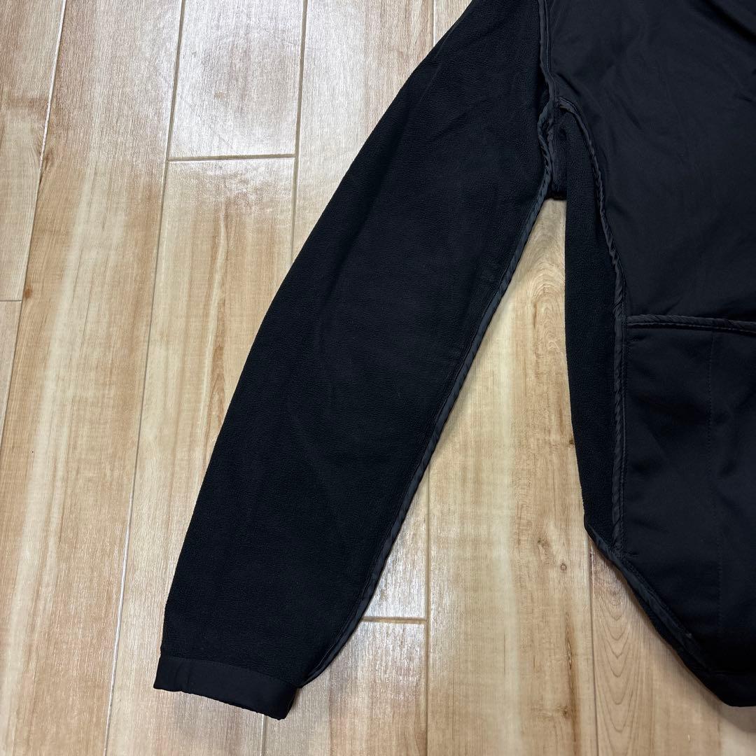 デサントゴルフ ダウンジャケット 袖ロゴ 黒 ブラック フリース L