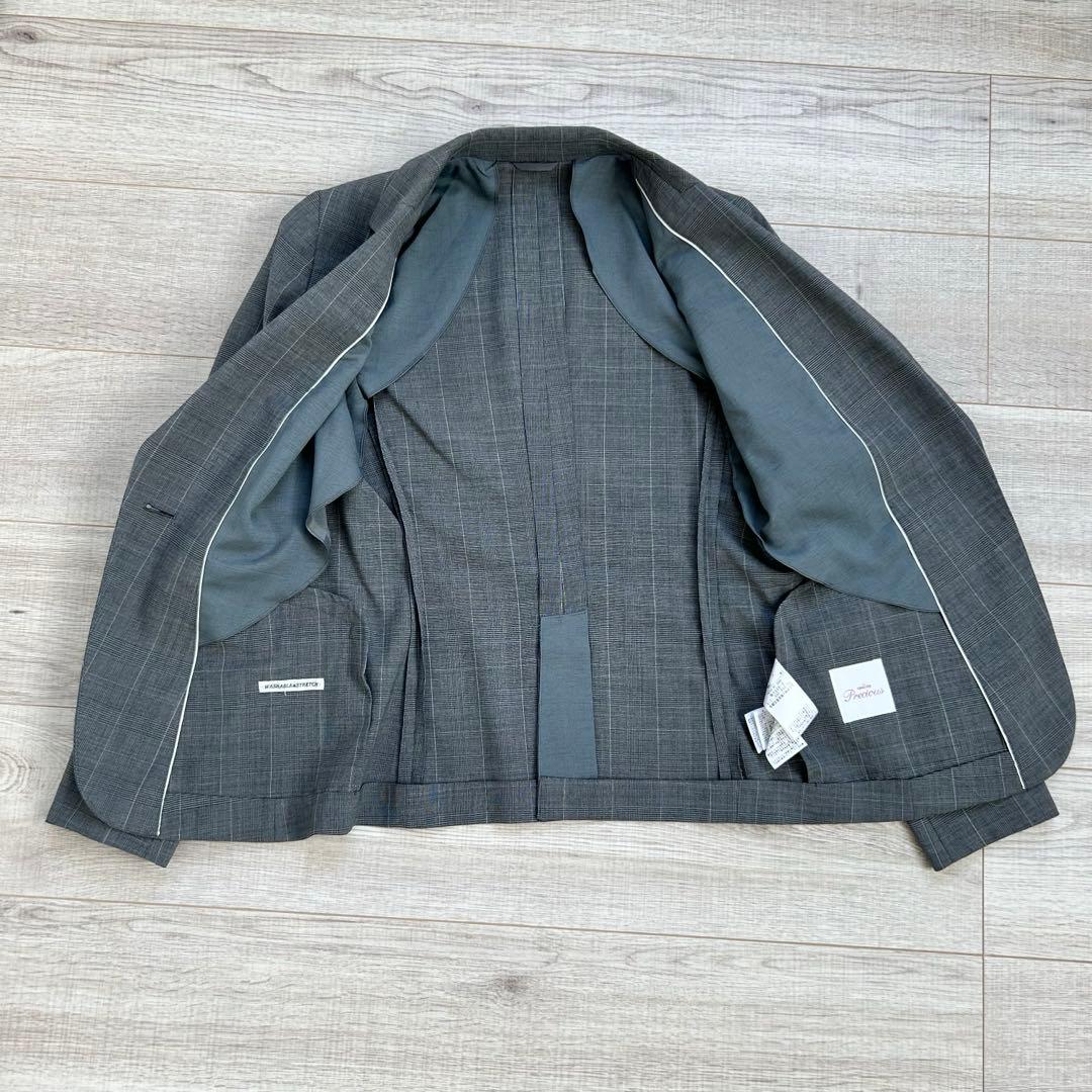 n♡line Precious☆パンツスーツ セットアップ 洗える グレー 7号