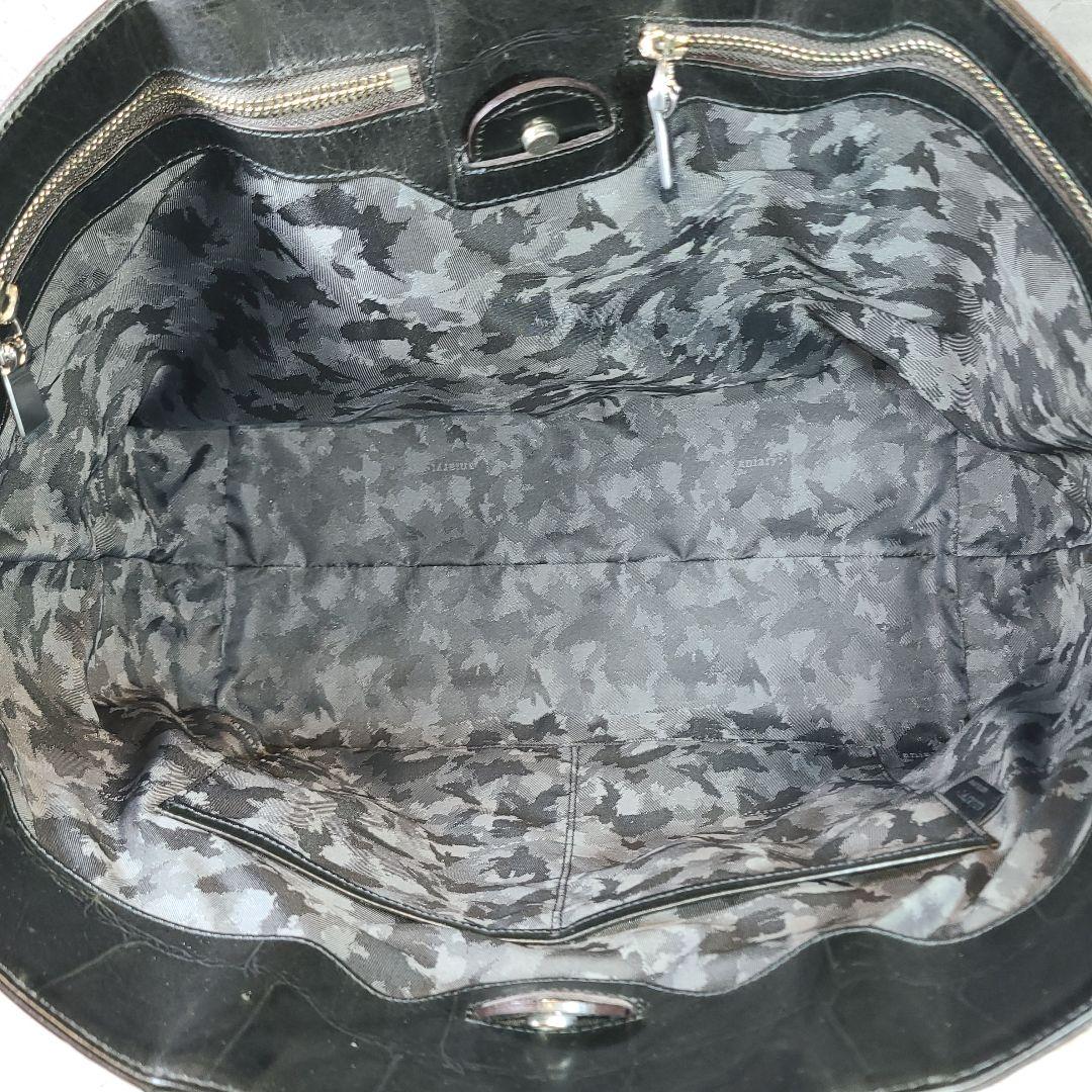 aniary】クロコ型押し ショルダー／トートバッグ ビジネスバッグ