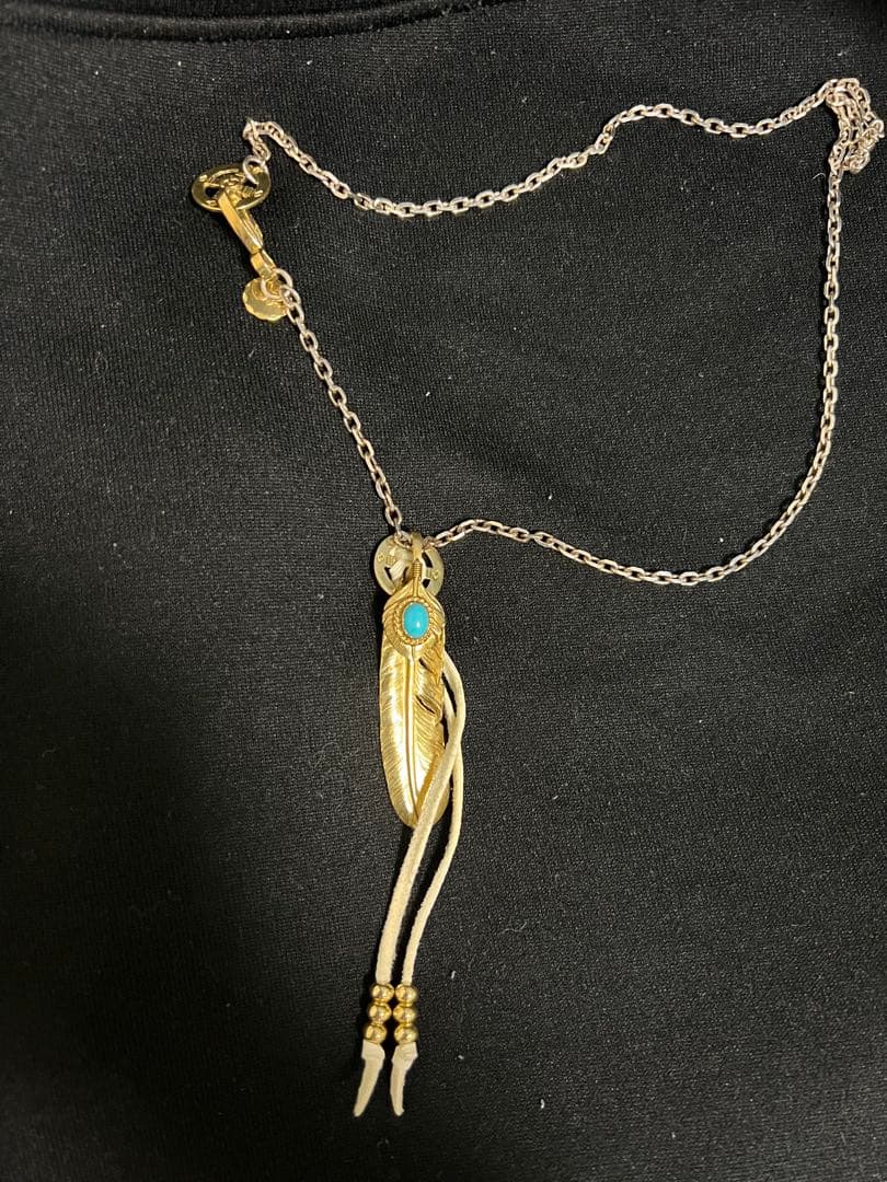 ゴローズ　ターコイズ ネックレス　(キムタク着用) ゴローズ訪問記：番外編6】木村拓哉氏の全金ターコイズxロングチェーン