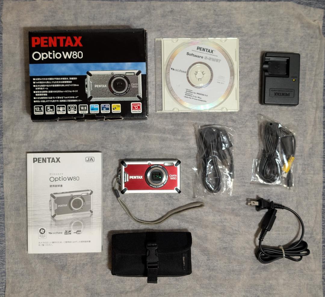 防水カメラPENTAX optio W80レッド Pentax Optio W80 Digital Camera Review - Reviewed