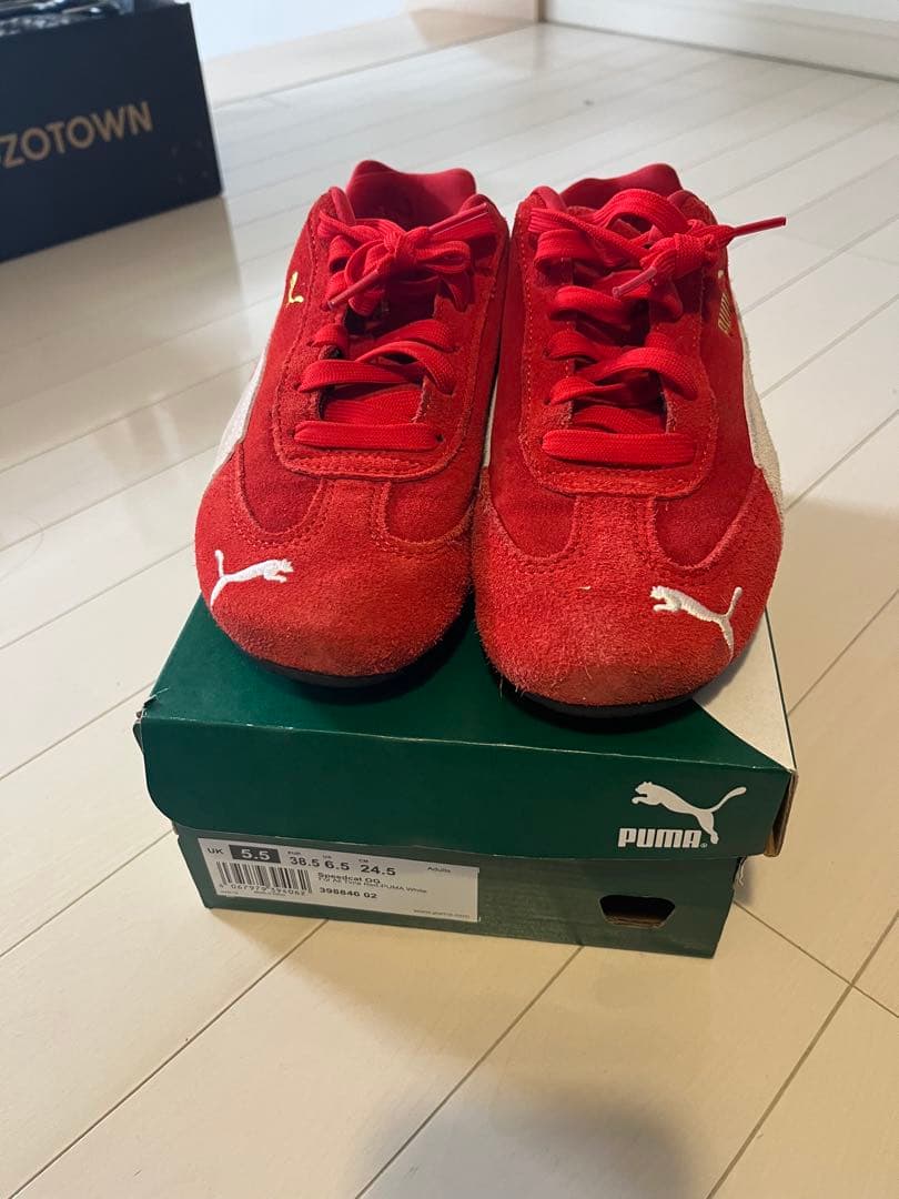 PUMA スニーカー　スピードキャッ　24.5cm レッド/ホワイト