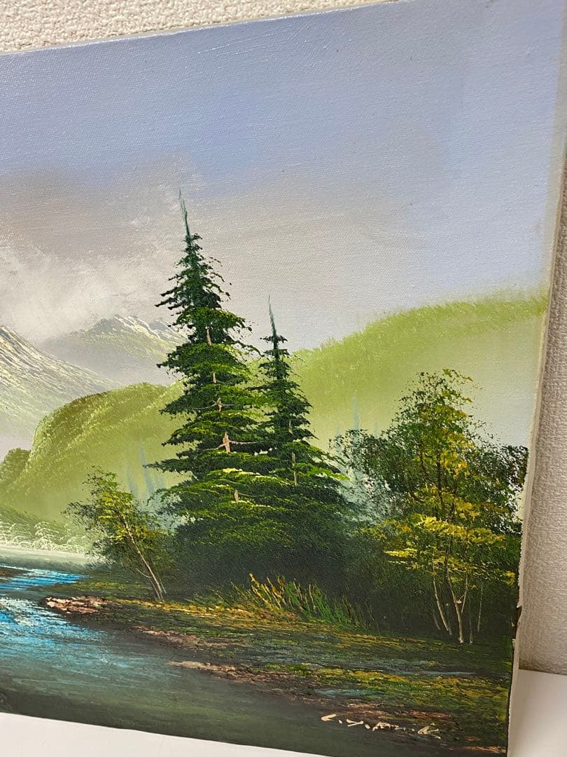 3-3302 風景画 油絵 絵画 油彩画 肉筆 美術 アンティーク　額縁無　油彩