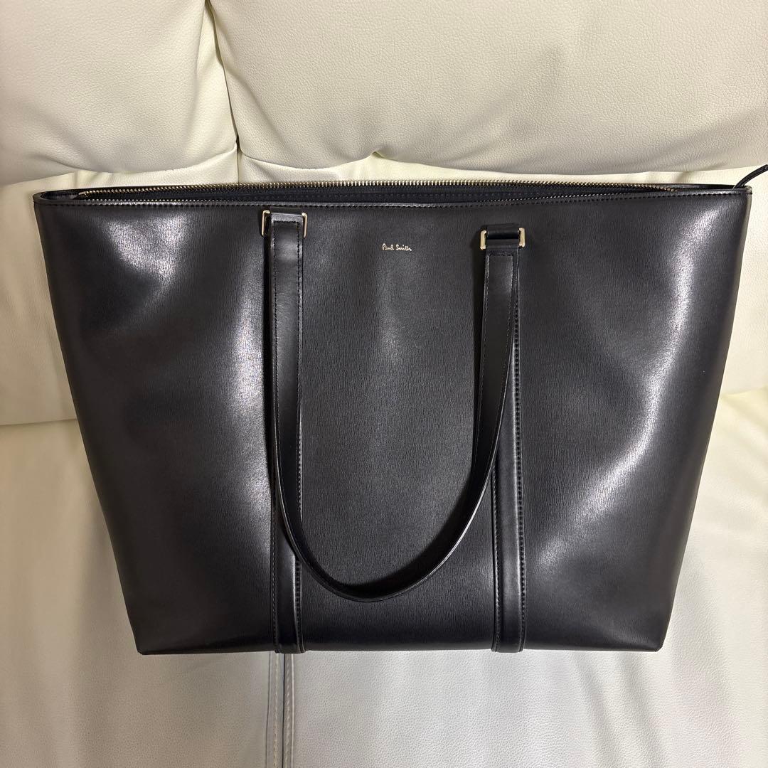 ポールスミス　ブラックレザートートバッグ モダンビジネス トートバッグ（553433N142T） | Paul Smith