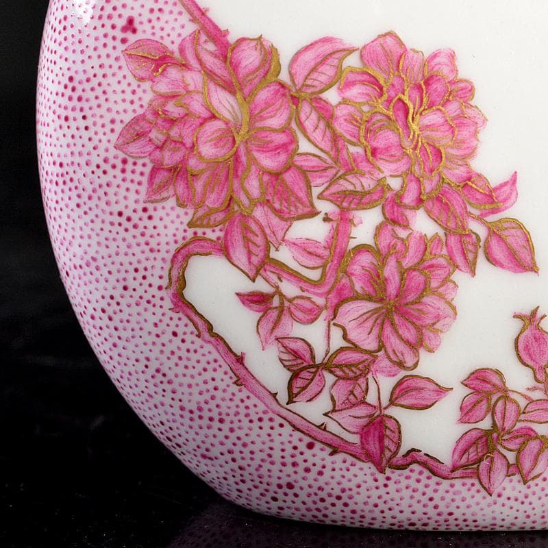 アトリエノート 松村扶佐子作 白磁 柴田是真 下絵 香水入 V R5725