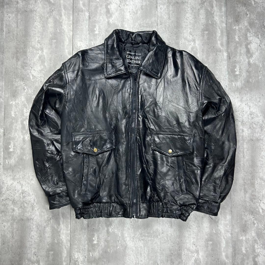 古着 本革 ラムレザー A-2 レザージャケット フライトジャケット 6115 A-2 A2 type フライトジャケット ラムレザー 本革 中綿 ブラウンの通販