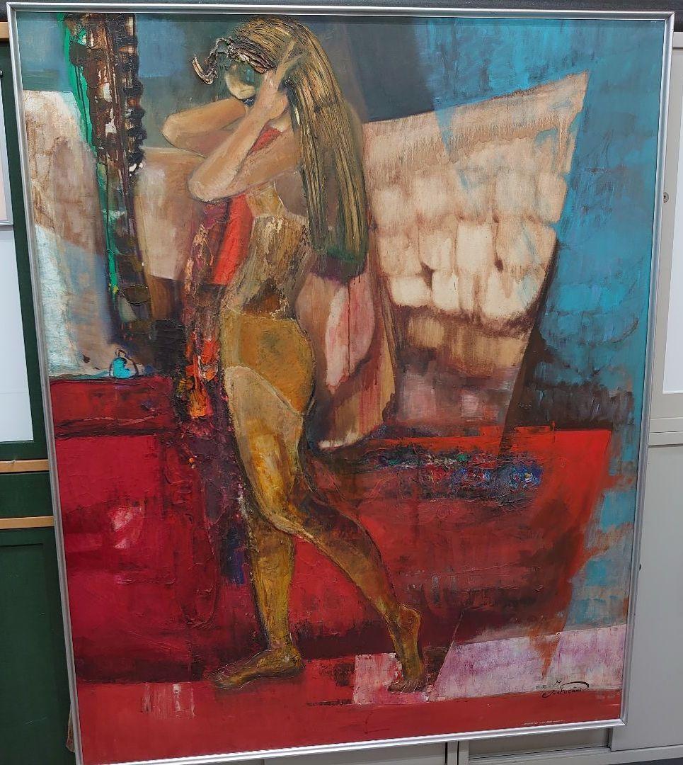 絵画 油絵 『装う』抽象画 二見純子作 100号 匿名配送 絵画 油絵 『装う』抽象画 二見純子作 100号 匿名配送 - メルカリ