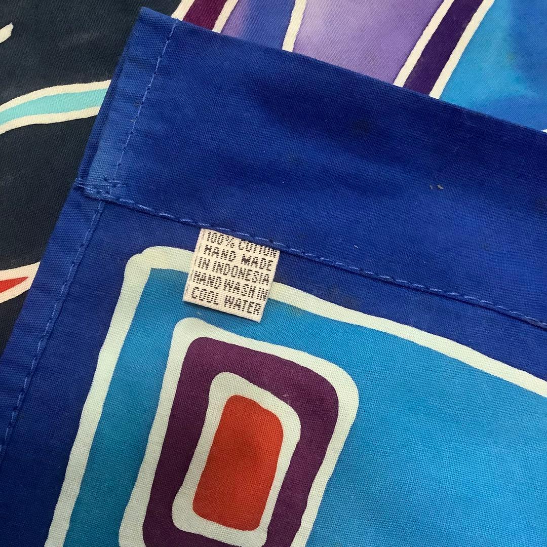 夏セール！【一点物】手描き 曼荼羅バティック　タペストリー