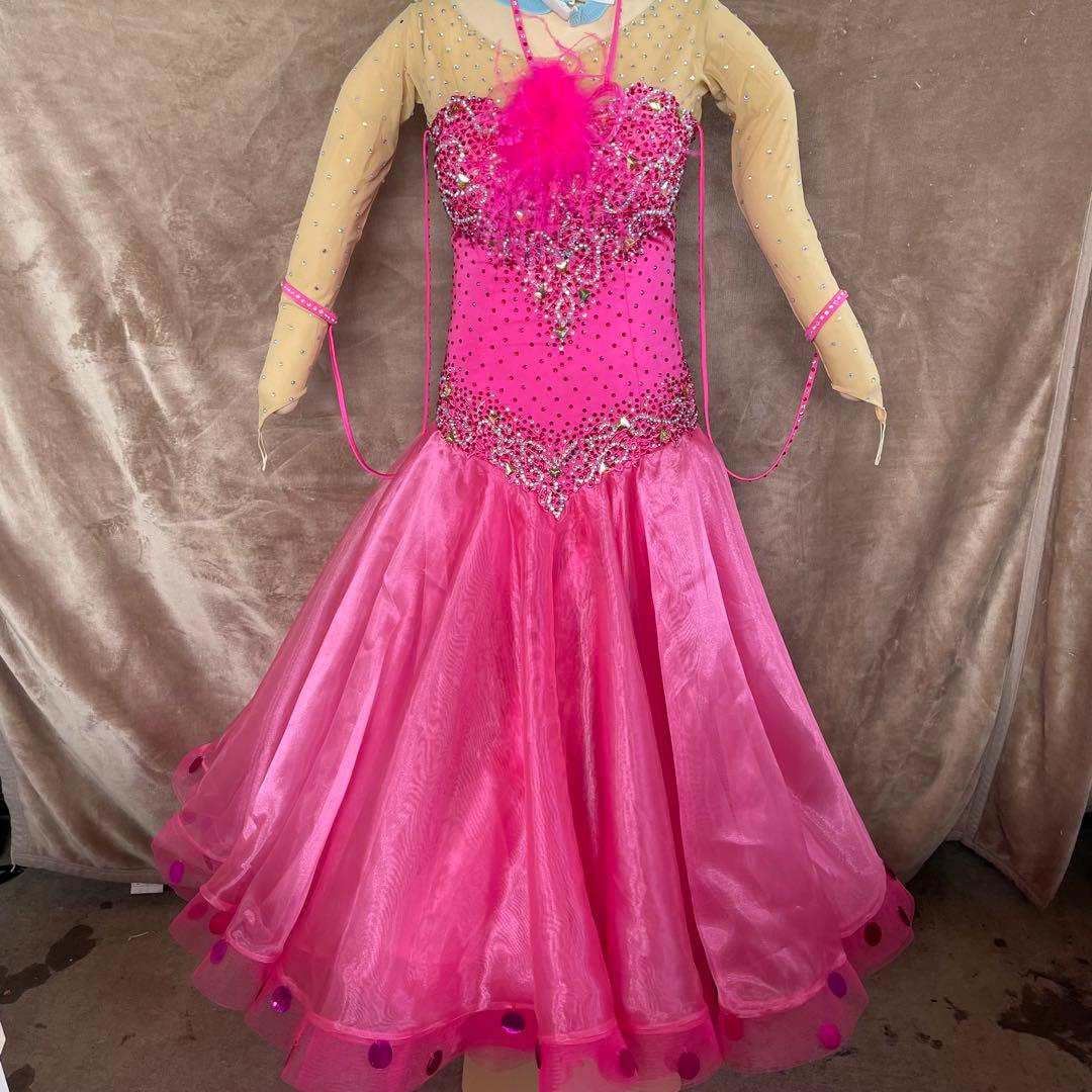 社交ダンス　ラテンダンス　ドレス衣装　ロング　ピンク　S1119 楽天市場】社交ダンスドレス フロート 上品 社交ダンス衣装 ラテン