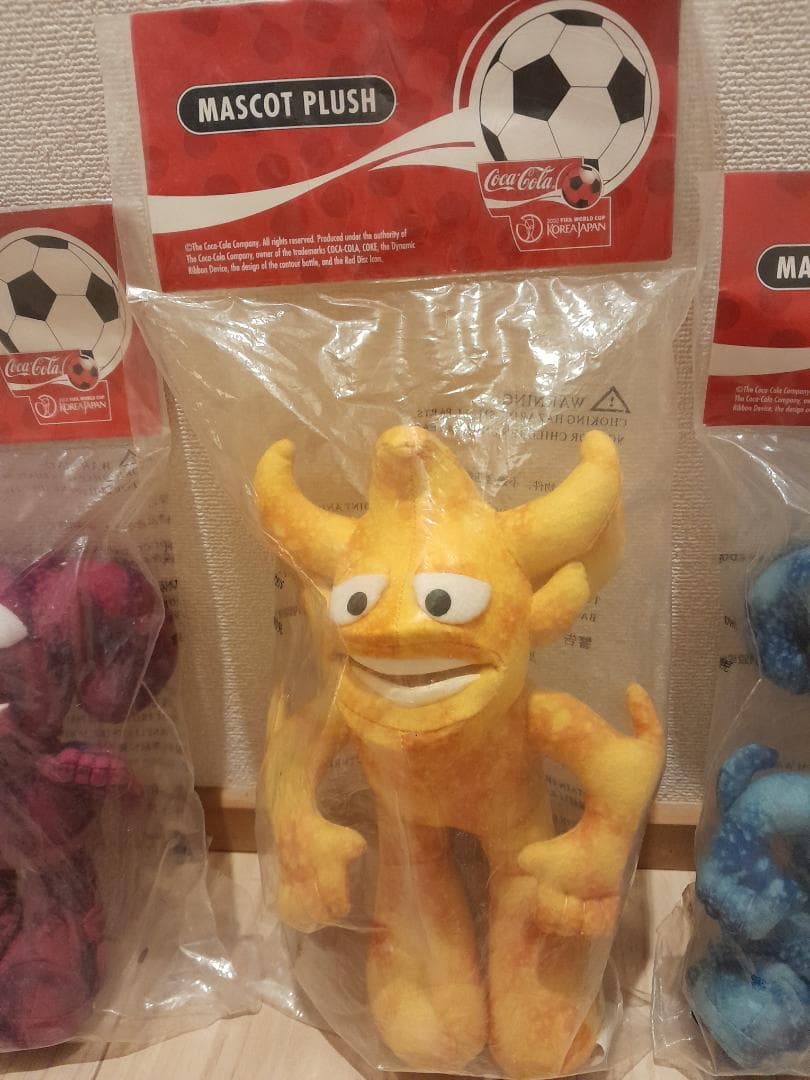新品 日韓 FIFAワールドカップ 2002年 公式 マスコット 希少 4点