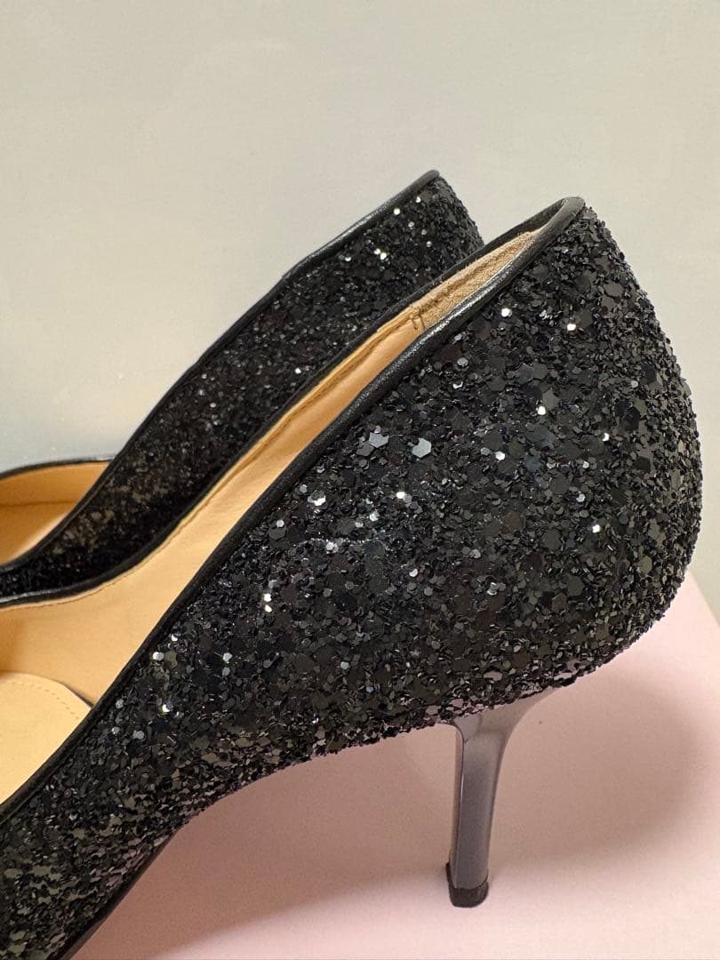 超美品】DIANA ブラック グリッター ハイヒール パンプス 23cm - メルカリ