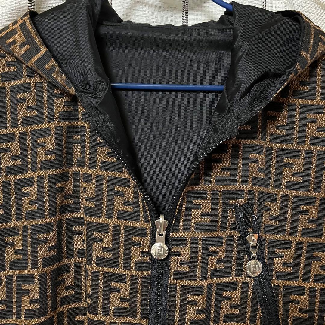 FENDI♡フェンディ ズッカ柄 コート ブルゾン リバーシブル フード付き