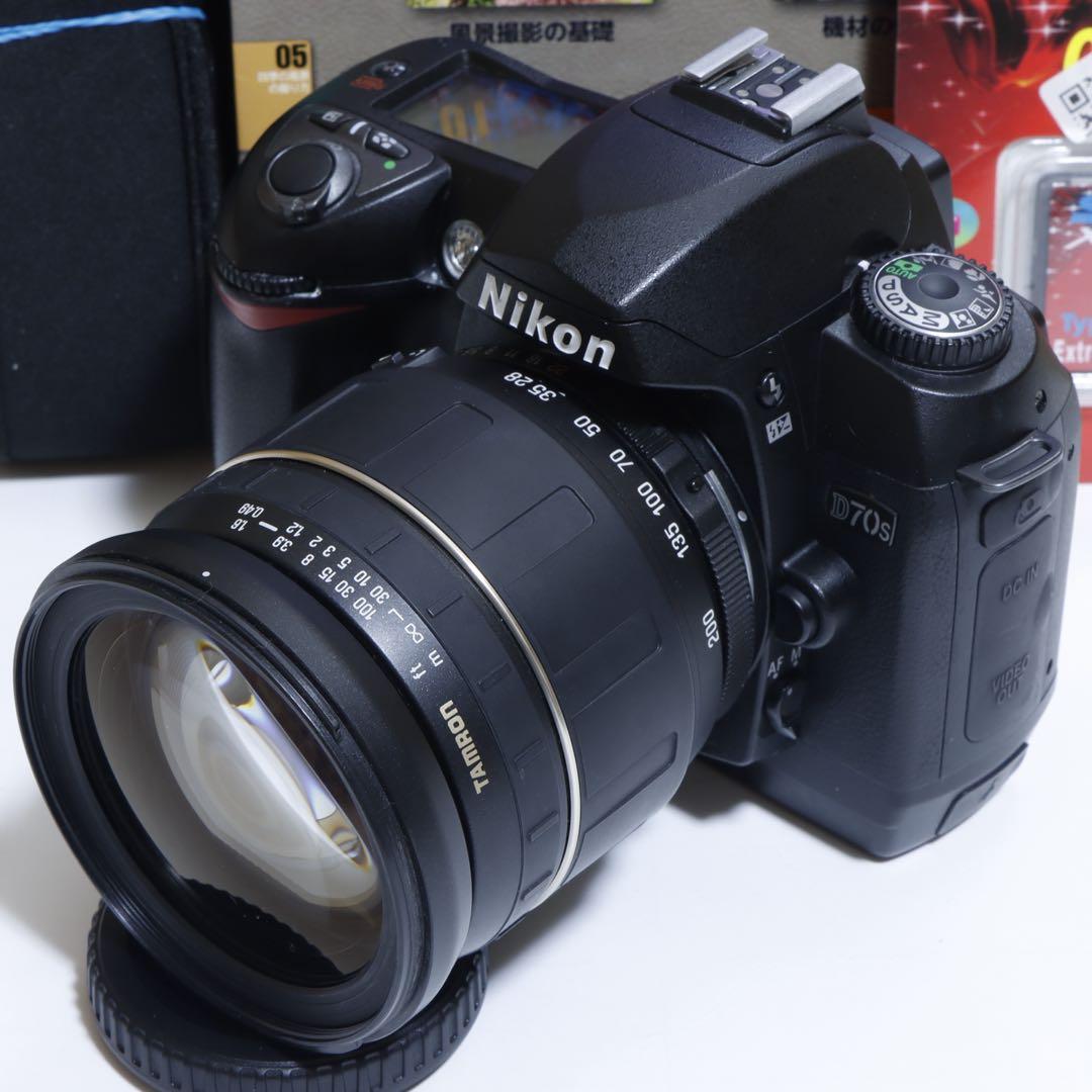★スマホに送れる一眼レフ★WiFi転送★ Nikon D70s望遠セット♪ Nikon D60 レンズセット スマホ転送 一眼レフカメラ 初心者 ニコン