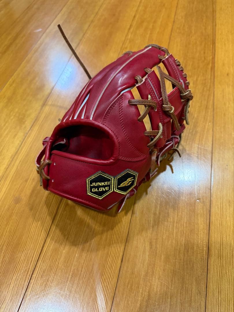 緊急価格！！ジュンケイグラブ 6214A型 あずきブラウン JUNKEI-GLOVE（ジュンケイグラブ） 野球 JUNKEI 硬式内野手用グラブ