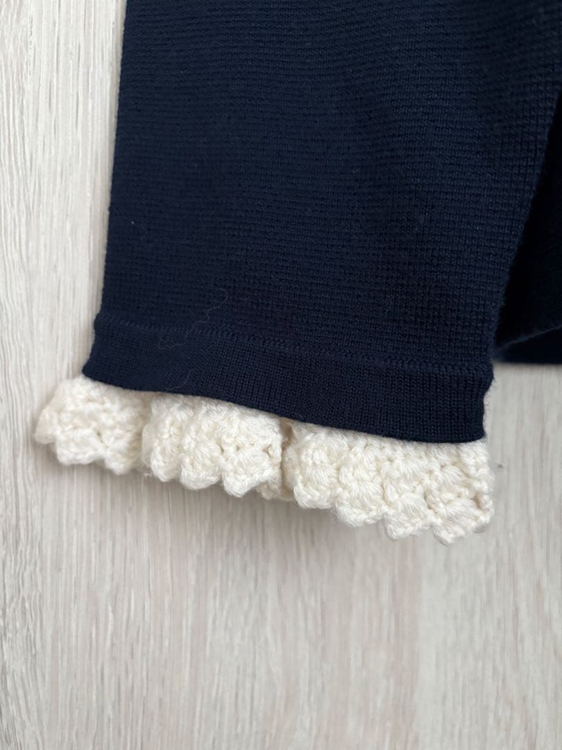 Drawer prune gold schmidt レースネックニット