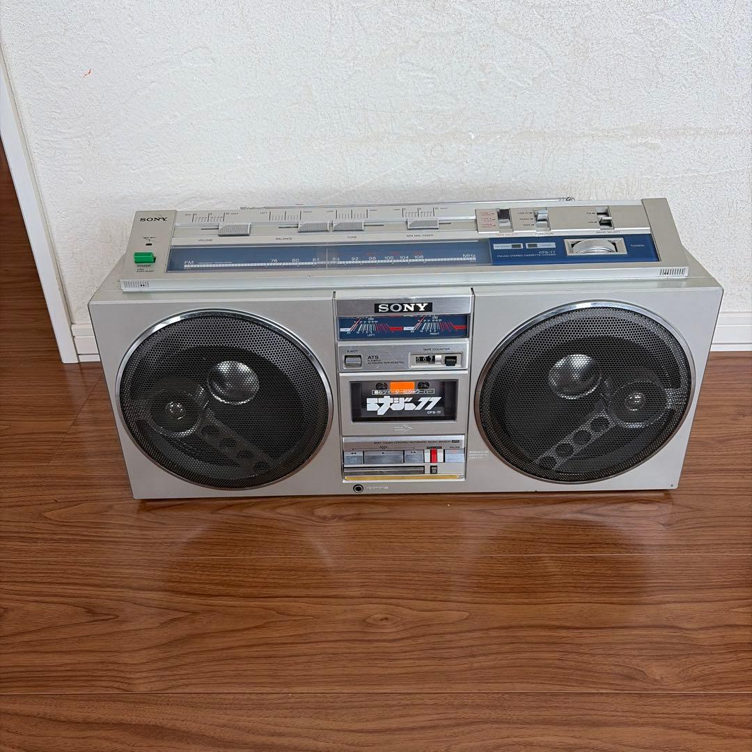SONY エナジー77 ラジカセ 昭和レトロ ジャンク品 CFS-77 Yahoo!オークション -「sony cfs 77」の落札相場・落札価格