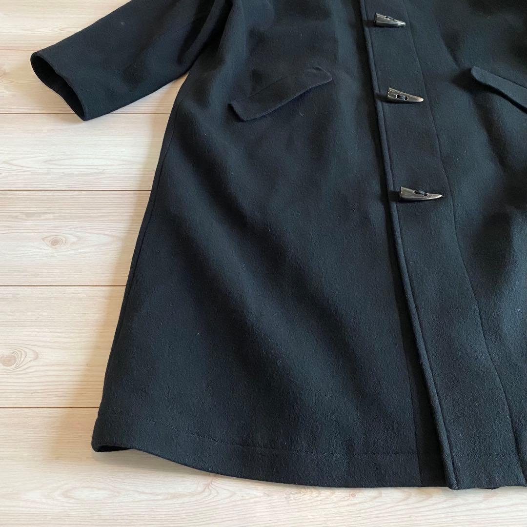 美品 yuni スーパー100 トグルボタンコート 黒 ゆったり - メルカリ
