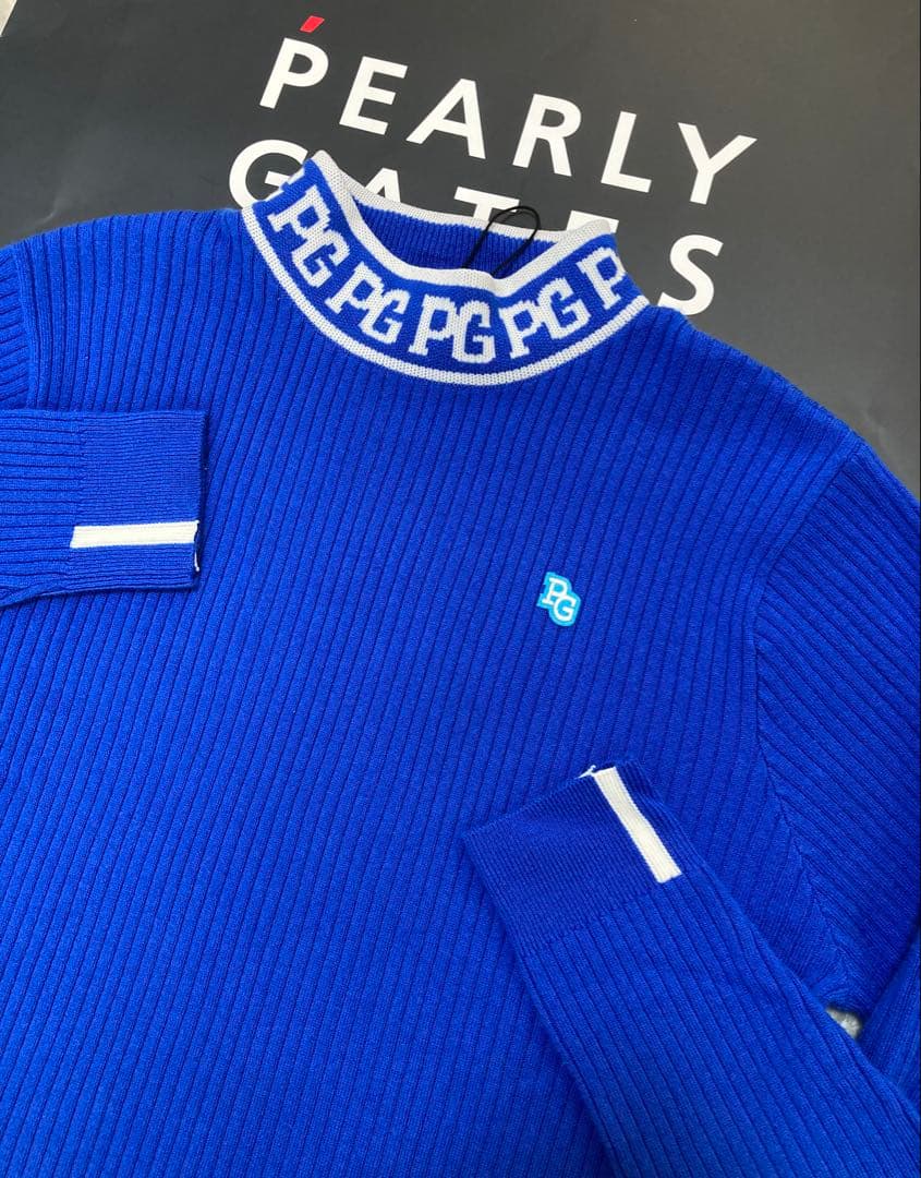 新品 パーリーゲイツ ウールカシミヤ ハイネックニット(5)サイズL/青 0555270036-120_MAIN.jpg?v=