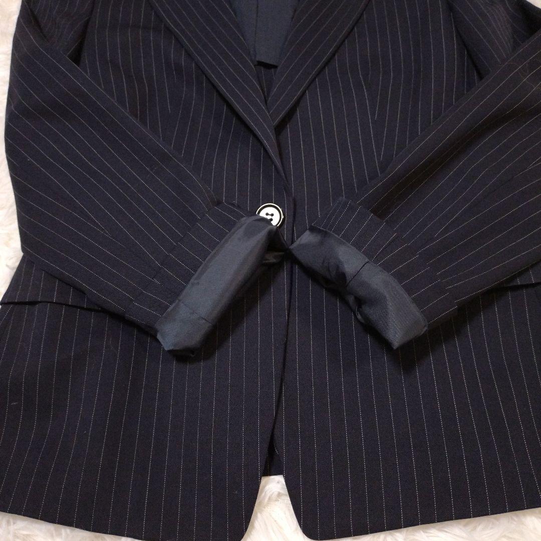 美品♡UNTITLED♡パンツスーツ セットアップ ネイビーストライプ