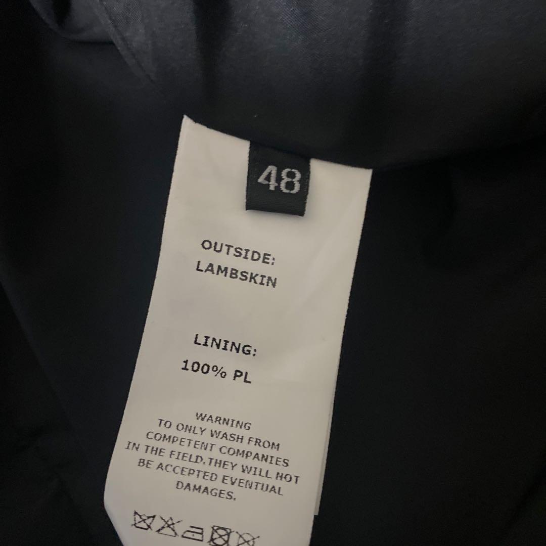 EMMETT ユリゴールドシングルライダースジャケット48