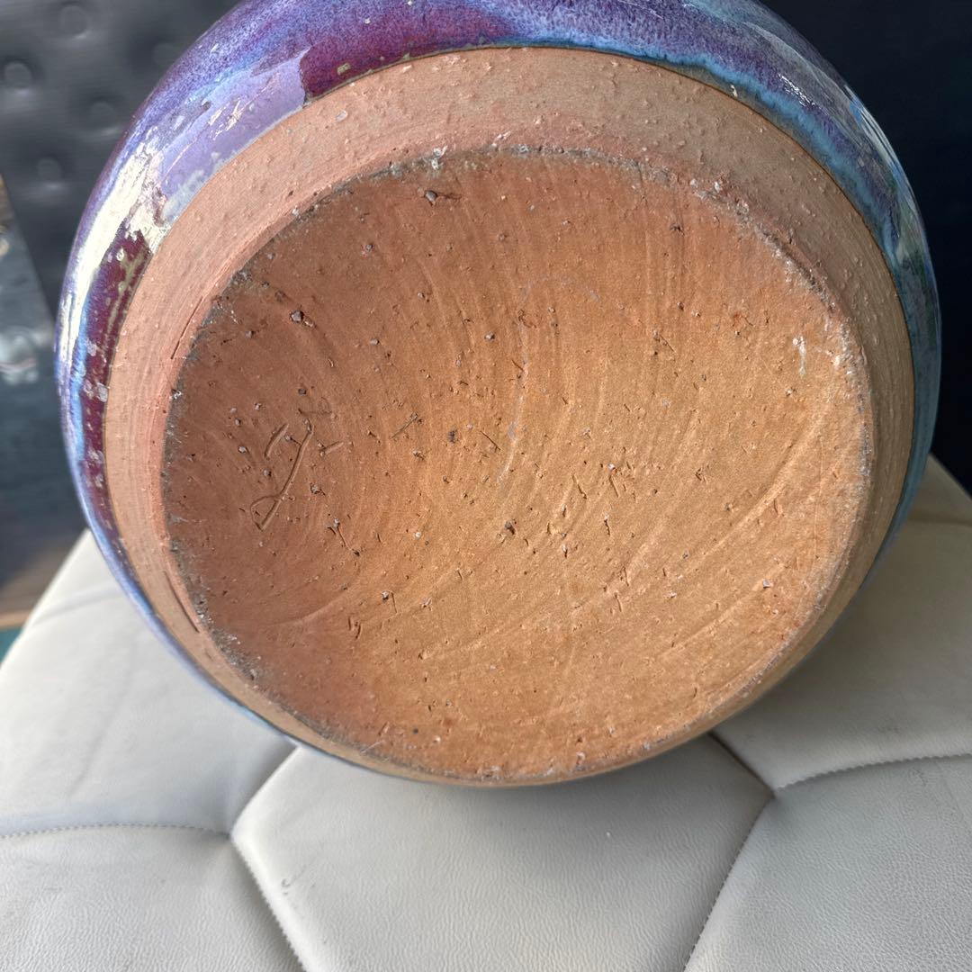 陶器製花瓶 紫と青のグラデーション - メルカリ