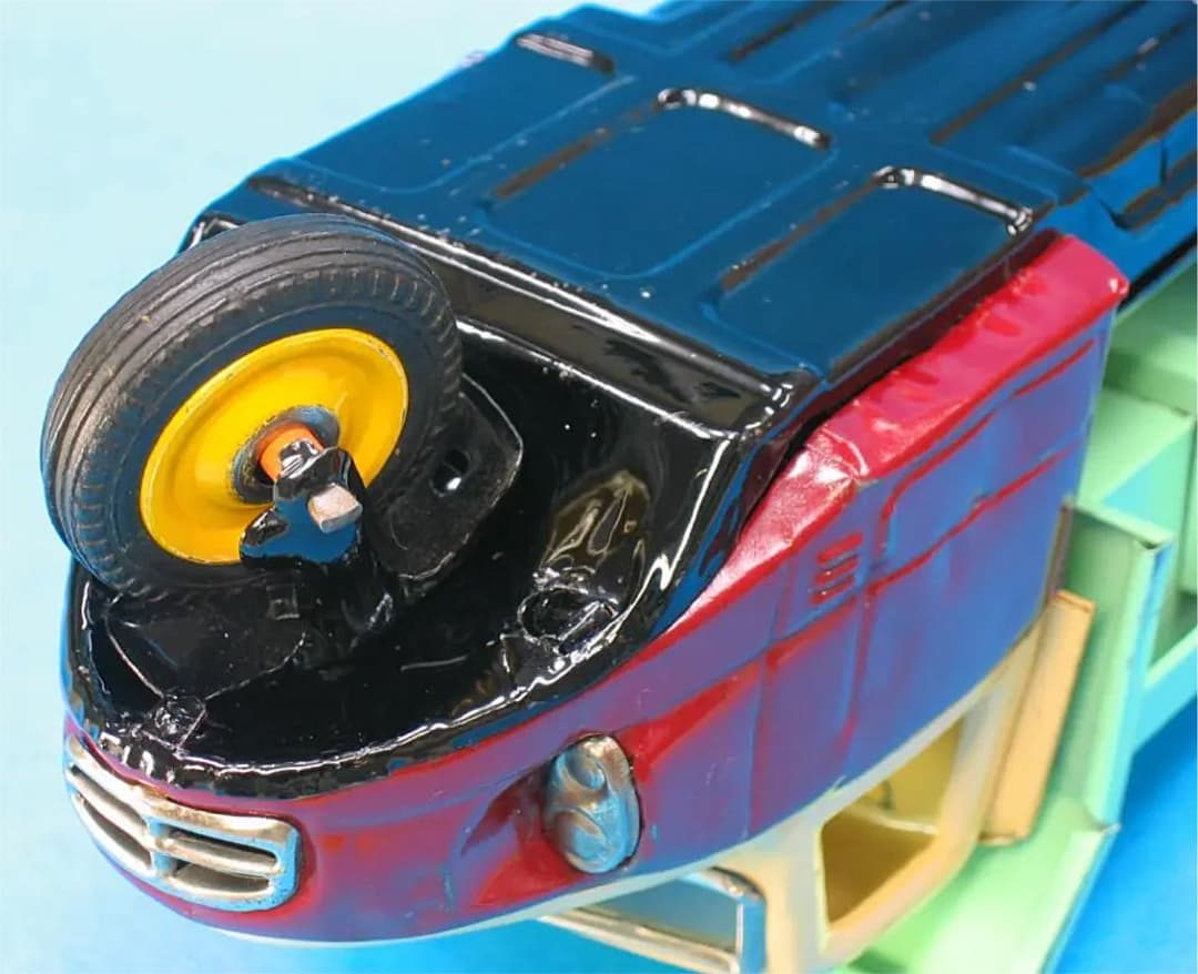 三菱 オート三輪 ダンプカー 昭和レトロ ブリキ 玩具 バンダイ - メルカリ