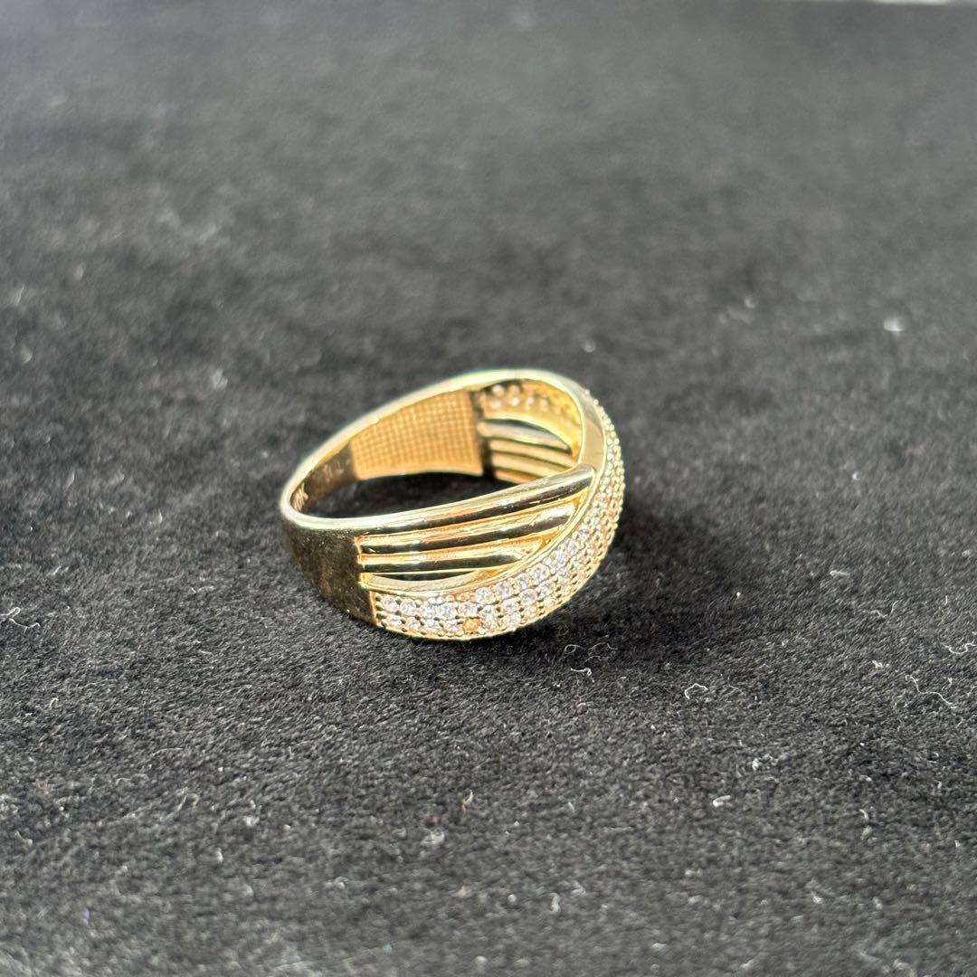 10Kゴールド クロスオーバーリング - メルカリ