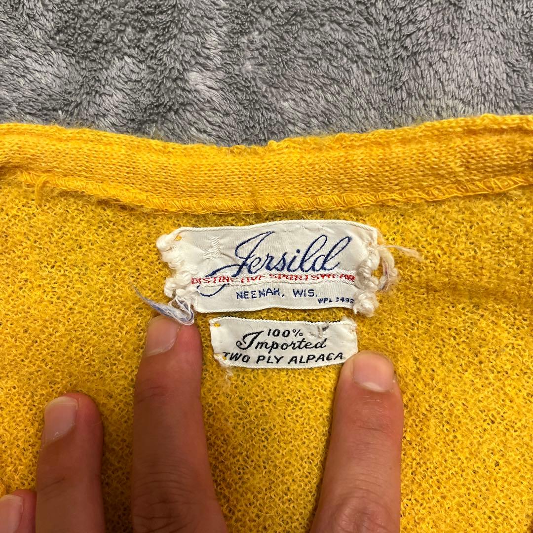 50s 60s vintage Jersild 100%アルパカ カーディガン - メルカリ