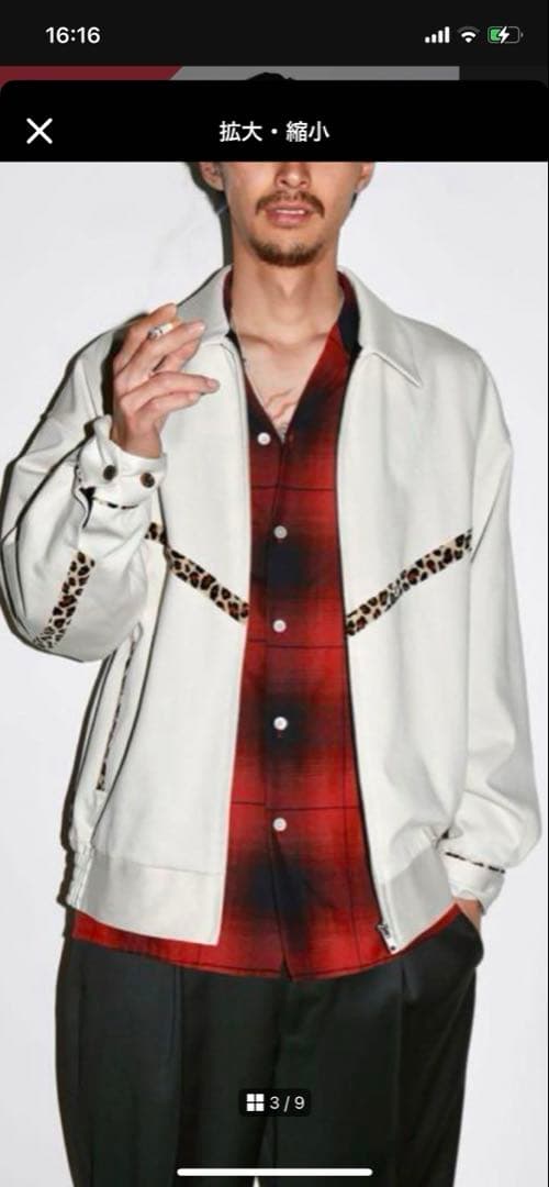 23AW ワコマリア レオパード 切替 ピケ ウエスタン ジャケット M