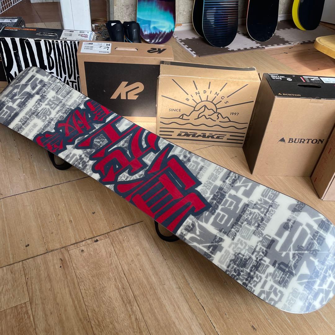 眞空雪板等 国産名機 バインディング付スノーボードセット OGASAKA製造