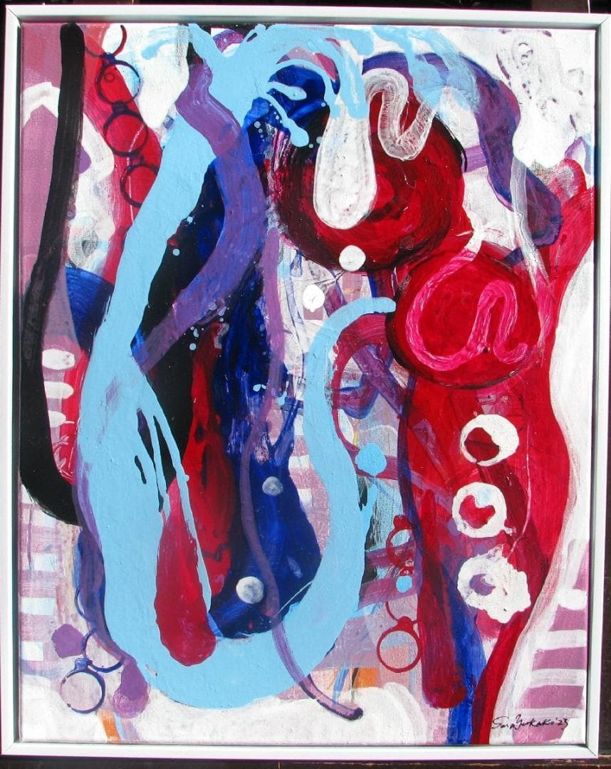 榊原由香子「untitled」約10号アクリル,現代美術 榊原由香子「untitled」約10号アクリル,現代美術