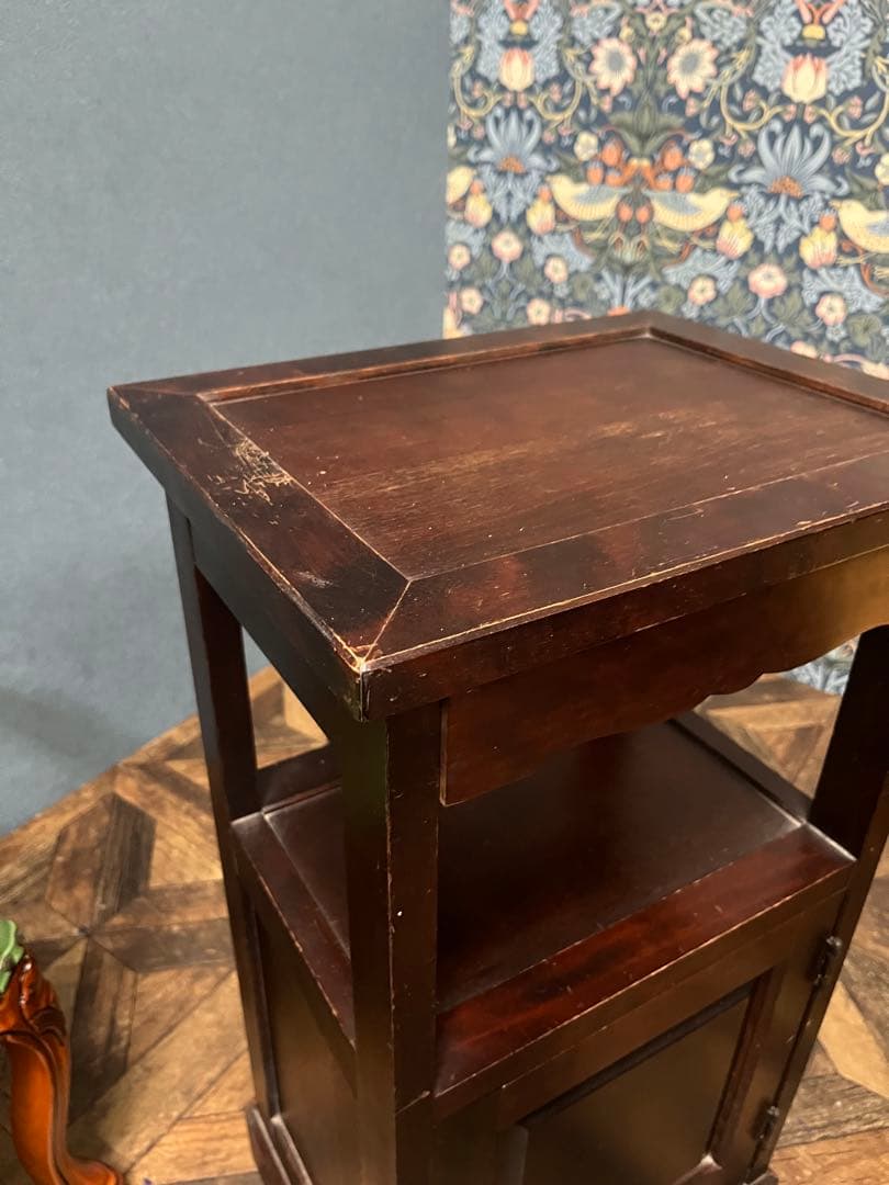 EFK21 北海道民芸家具 HM861K 電話台 9.6万 カバ/樺 無垢材 EFK21