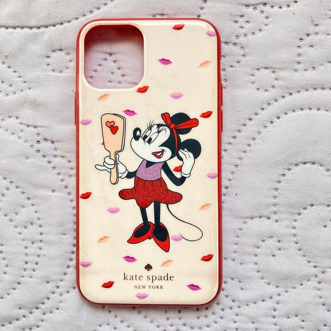 ケイトスペード iPhoneケース ディズニー ミニーちゃん キスマーク
