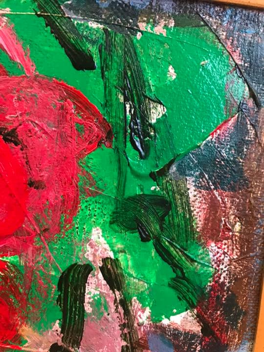 水谷征矢生　油絵　花