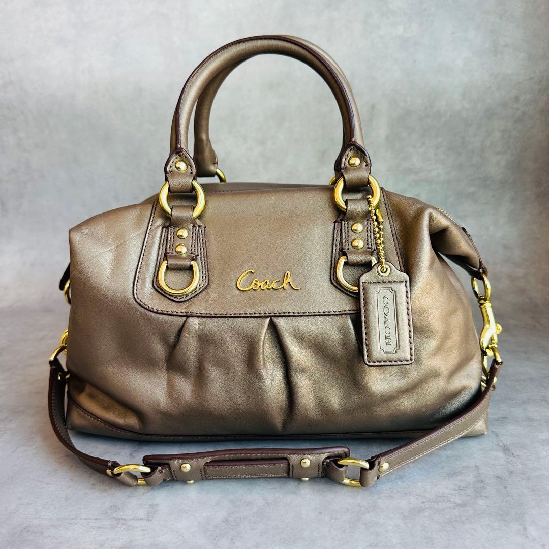 Y2K COACH Ashley Metallic Satchel Bag - メルカリ