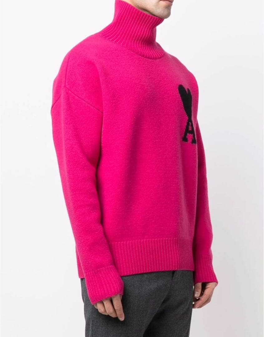 AMI PARIS ピンク ニットセーター GINZA SIX購入 - メルカリ