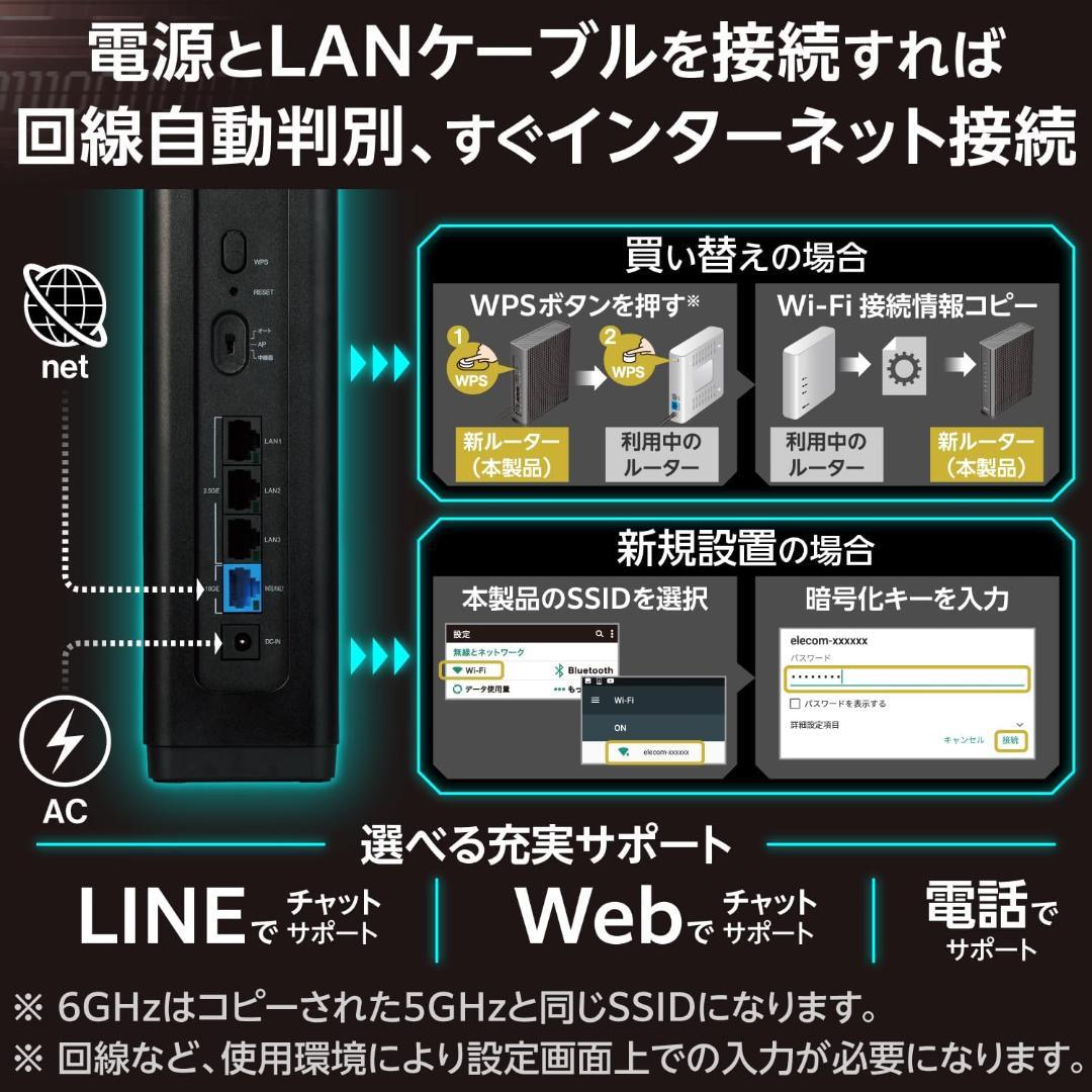 新品値下】新発売 エレコム WiFiルーター WiFi7 WRC-W703-B - メルカリ